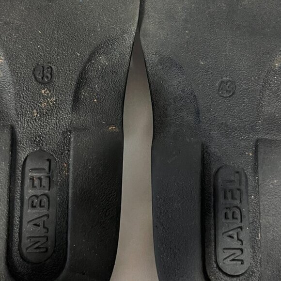 Genuine Leather Slide Sandals Mens Size 10.5/11 Brown Slip-On Made in Palestine - Picture 9 of 10